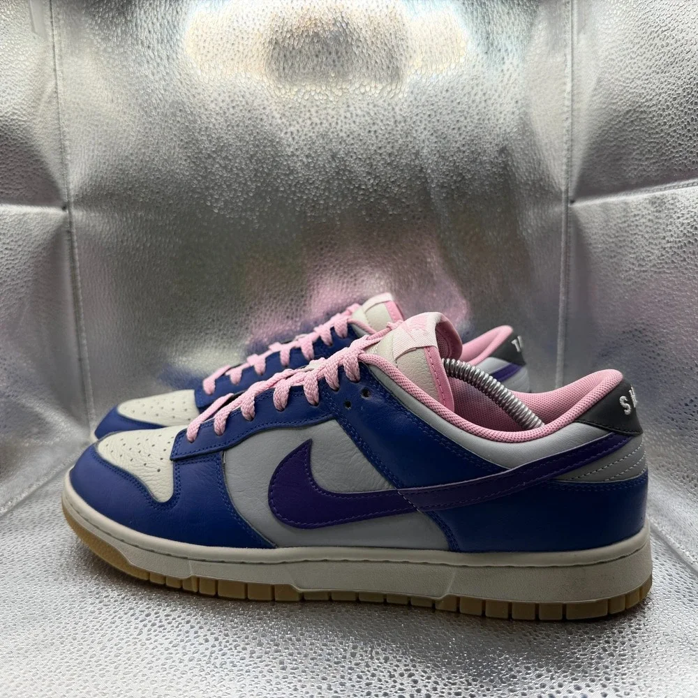 Size 13 Nike Dunk Low Retro ID By Blue White Womens Lace-Up Sneakers‎ FV9524-900